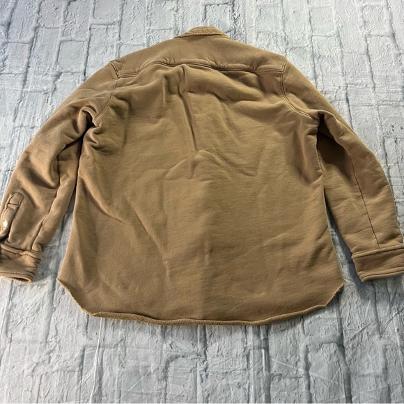 Frank & Eileen Sweatshirt Triple Fleece Button Up Camel - Picture 10 of 12